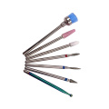 China factory 7pcs nail drill machine tool clean manicure cuticle diamond quartz ceramic nail drill bit set